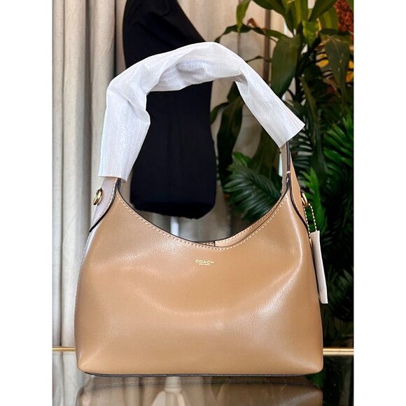 Coach Pebble Leather Mini Brooklyn Shoulder Bag With Gold Accents - Picture 1 of 10